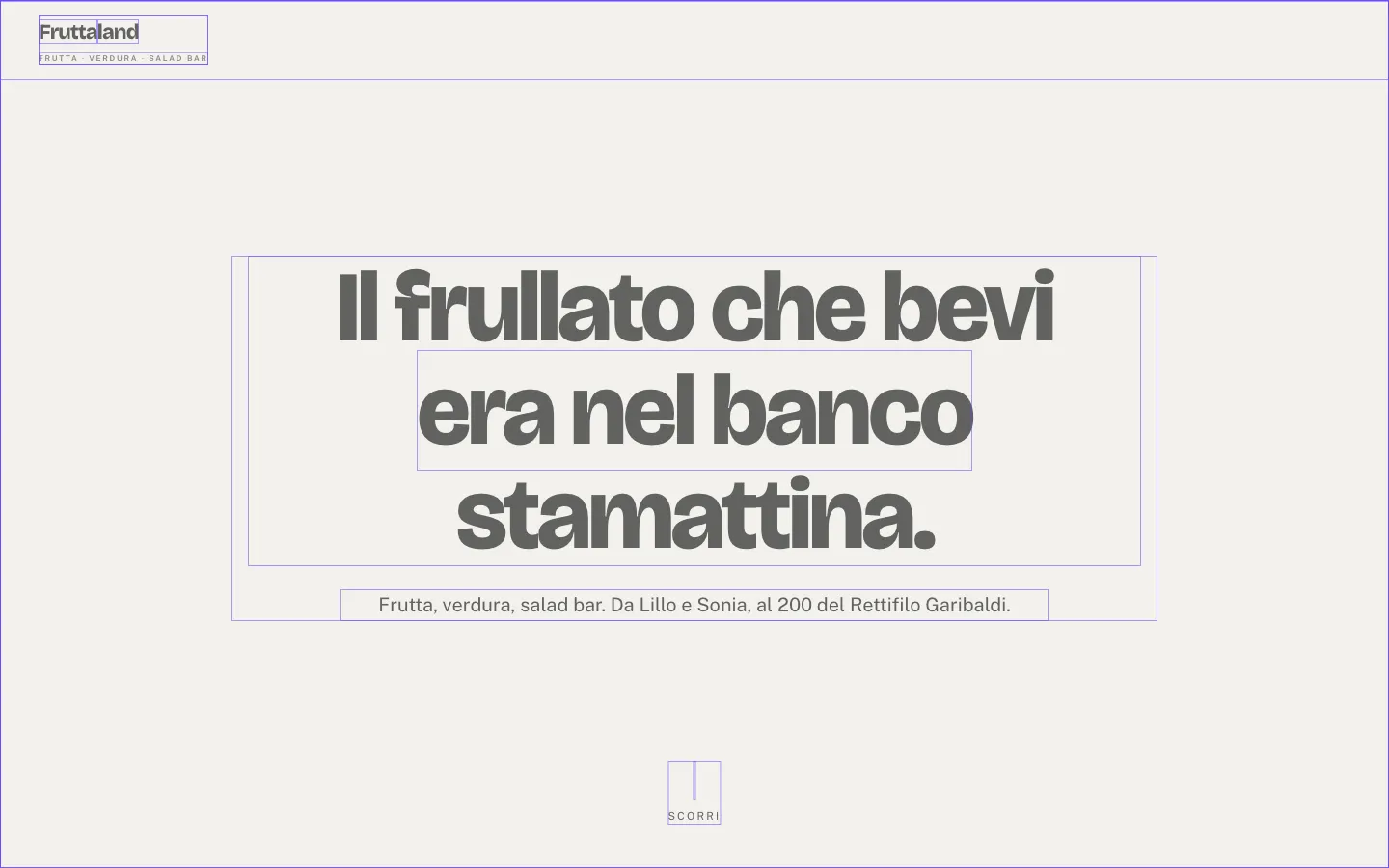 Aperto adesso — La stessa schermata ridotta allo schema: dove cade l’occhio.