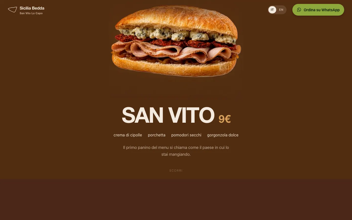 Ordinare con la cartina — A un quarto della pagina.